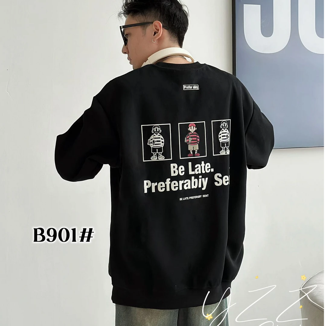 广州uus秋季高货男装新款重磅个性百搭休闲卫衣Q901