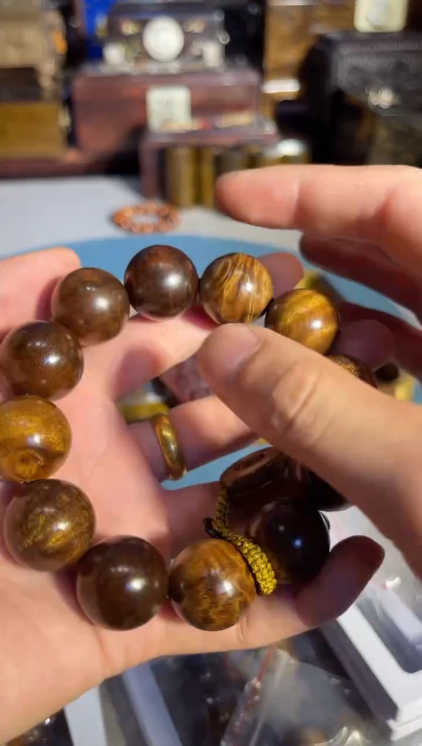 乌木类成套家具金丝楠 手串36