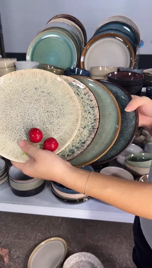 陶瓷外贸尾货瑕疵满20包邮X4 小盘组合