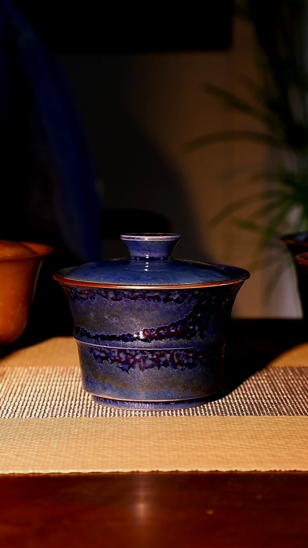 【闪购商品】钧瓷盖碗纯手工原矿