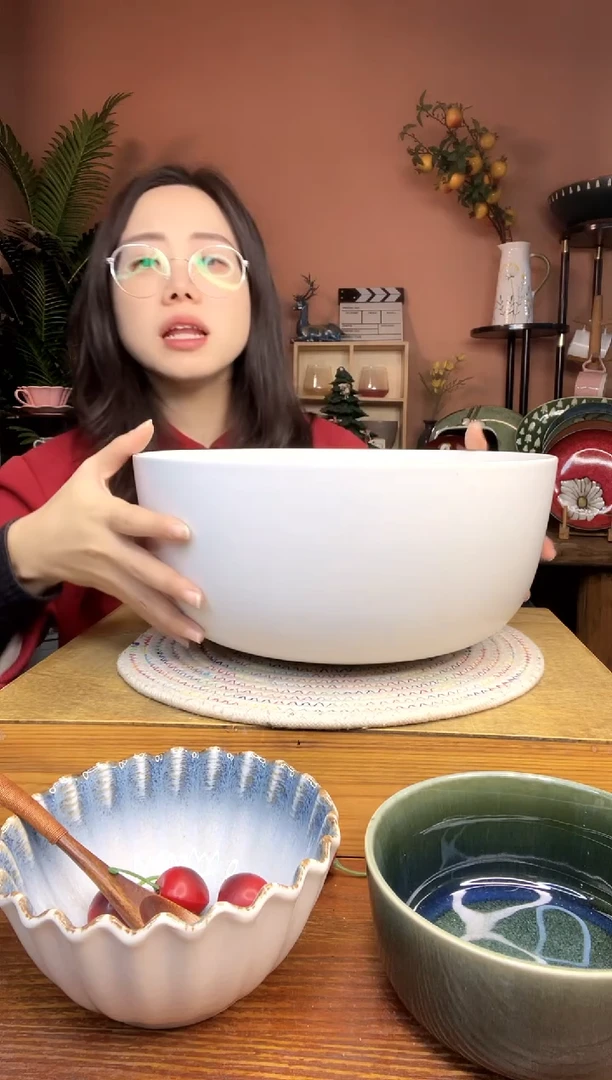 陶瓷12英寸白色锤纹和面盆 微瑕疵