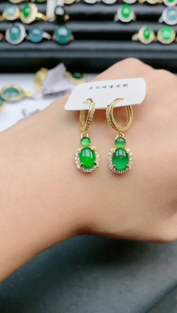 翡翠戒指银S925镶嵌111111