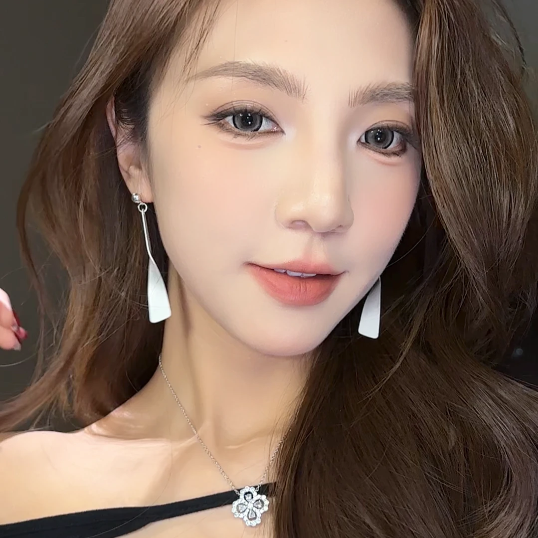 合金耳饰 【清冷丝带】法式复古小众百搭高级感金属波纹耳环