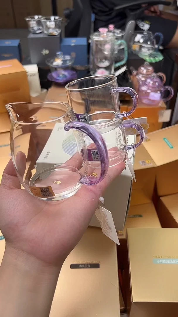 @@禾器晶彩澄然浅紫色+逸杯浅紫色2只