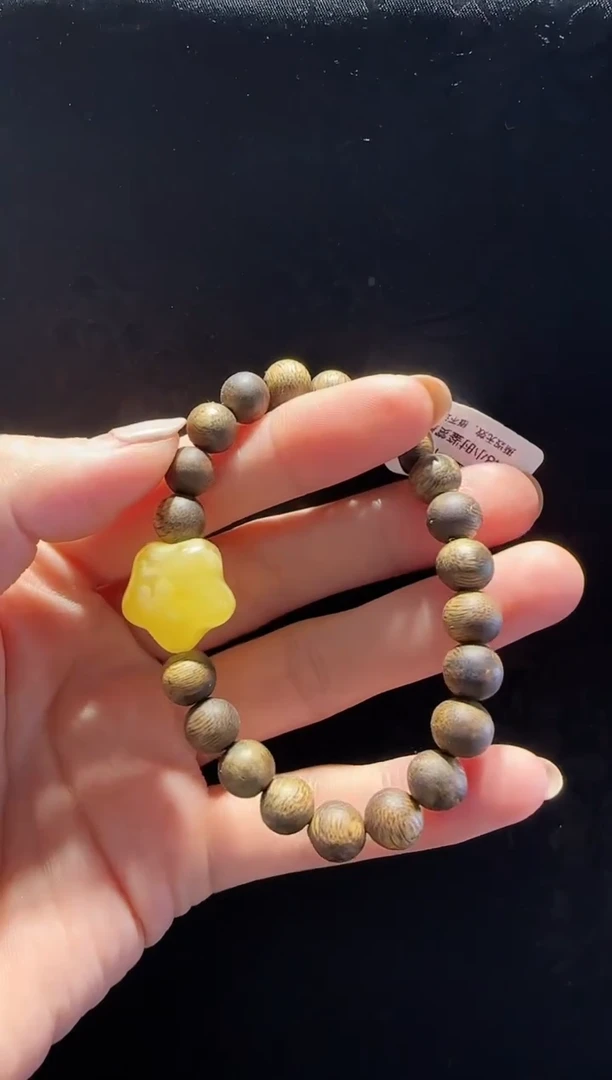 手串蜜蜡未镶嵌星星款