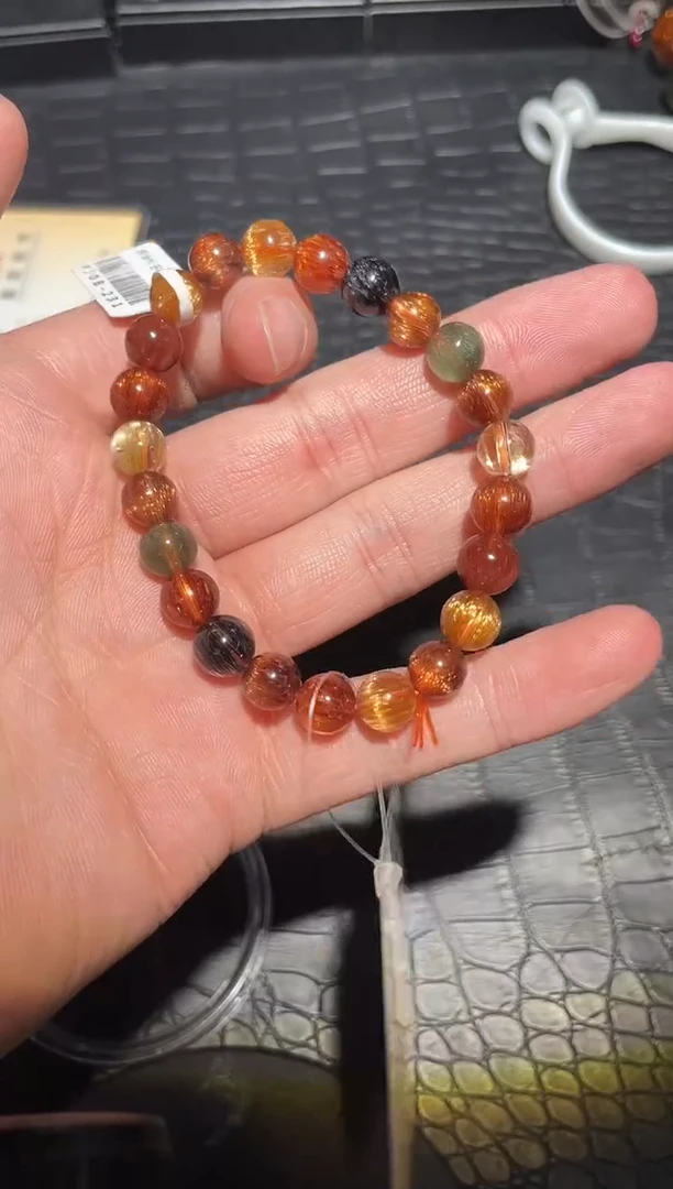 【闪购商品】水晶手链未镶嵌单圈发晶多宝A8