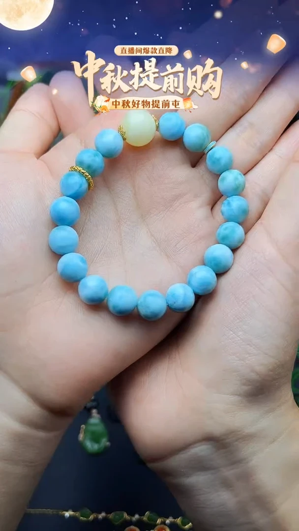未镶嵌针钠钙石（海纹石）手串手串 06