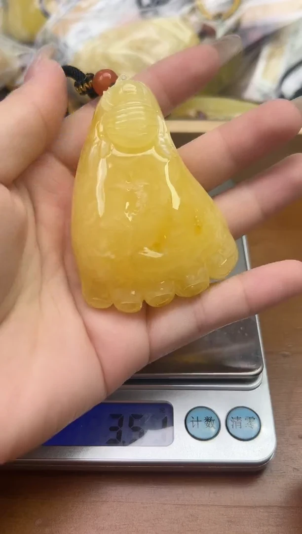 裸石琥珀未镶嵌琥珀蜜蜡吊坠