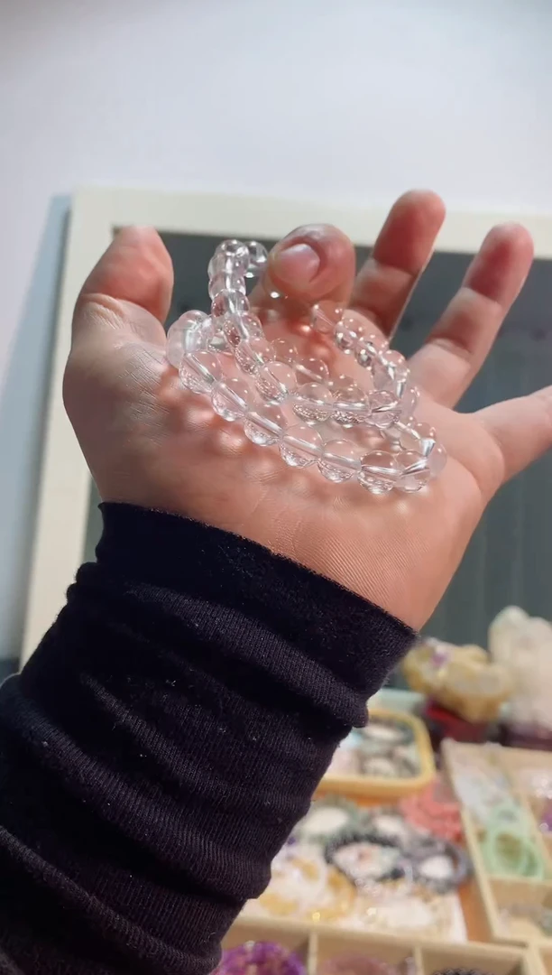 【闪购商品】水晶手链未镶嵌白水晶9M+ （多样性发其一）
