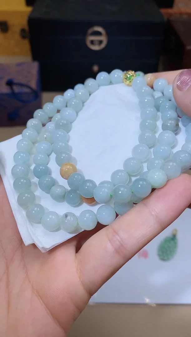【闪购商品】翡翠颈饰未镶嵌天然A货翡翠珠链