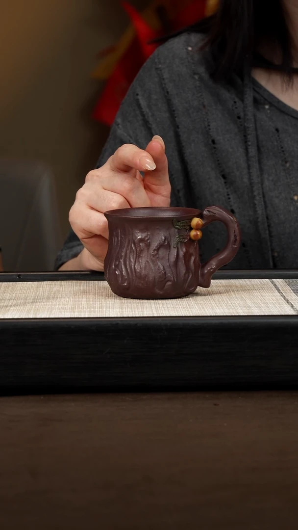 茶壶紫砂【P001】寿桃主人杯