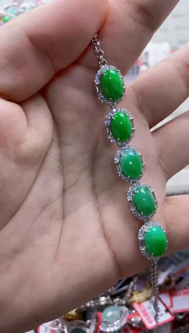 翡翠戒指银S925镶嵌8888888    2