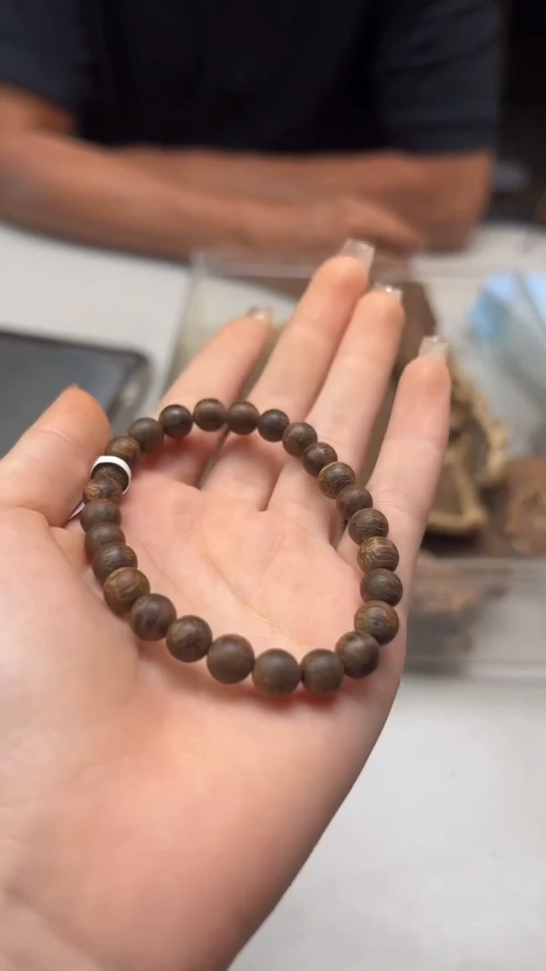 手串沉香越南鹧鸪斑沉香07圆珠单圈多样性发1