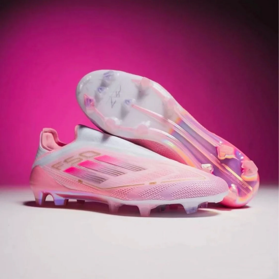 新款F50足球鞋FG长钉无鞋带男女儿童学生梅西亚马尔