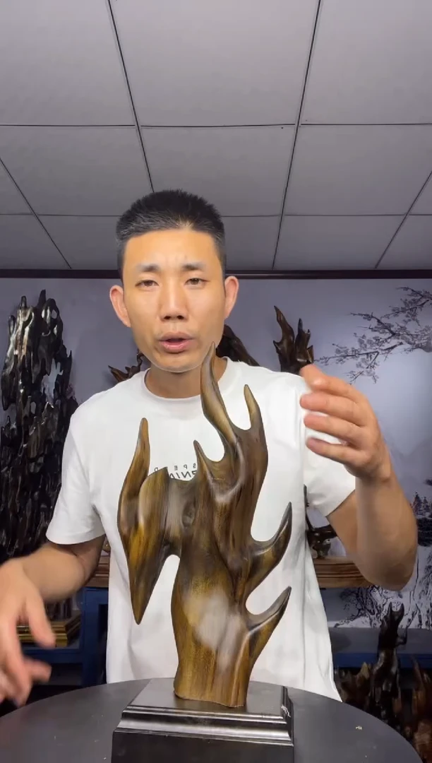 金丝楠木雕款阳*金丝楠木工艺品摆件