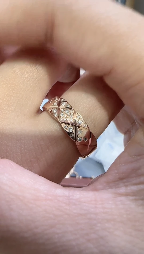 【闪购商品】天然钻石戒指/指环18K金镶嵌戒指17号