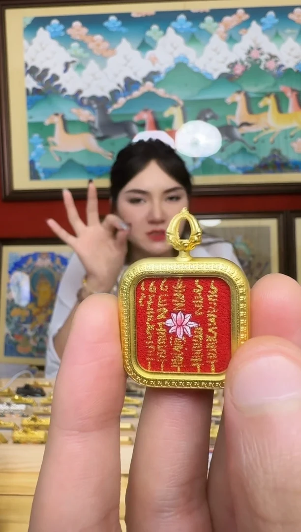 吊坠五条-热贡纯手绘周毛