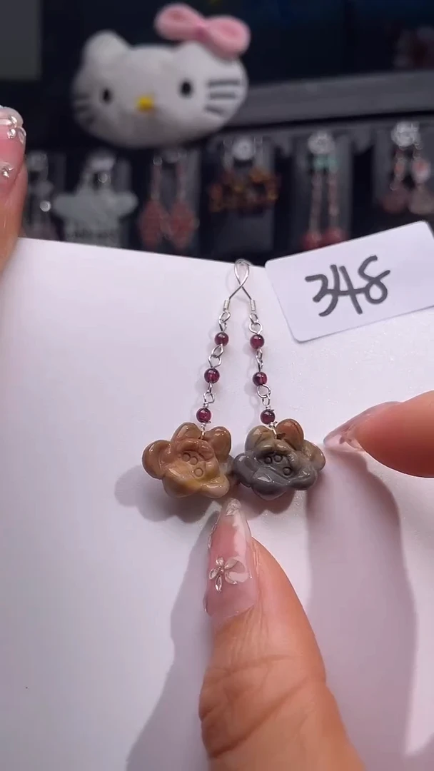 银S925镶嵌耳饰紫晶喜欢拍