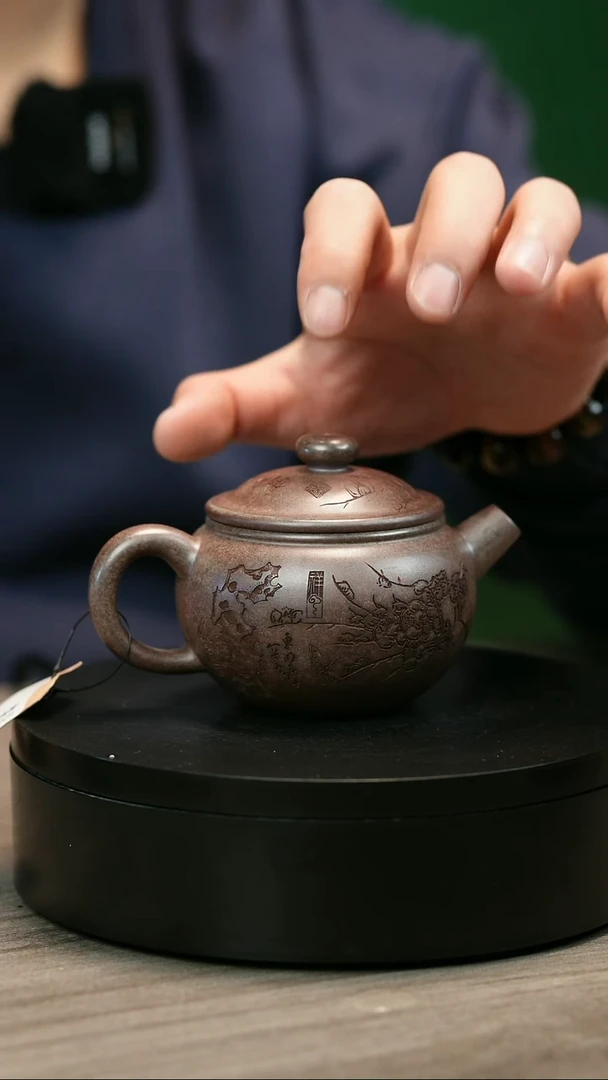 茶壶紫砂复****咯H2019李琴段泥梅花圆鼓