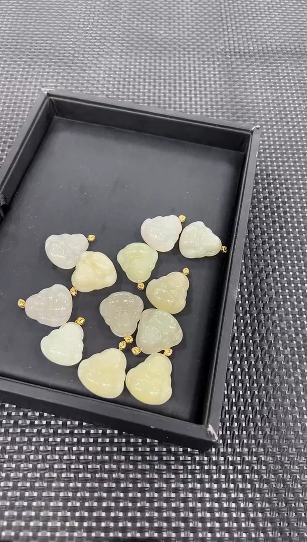 颈饰18K金镶嵌和田玉（多样性发一件）1612