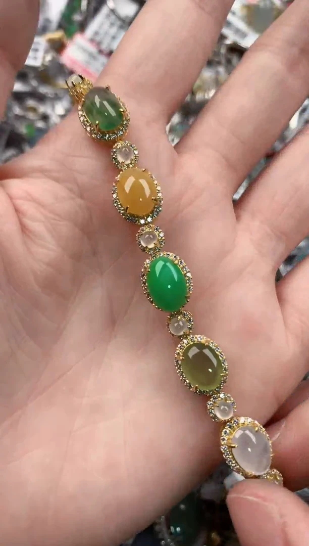 银S925镶嵌戒指翡翠555   8