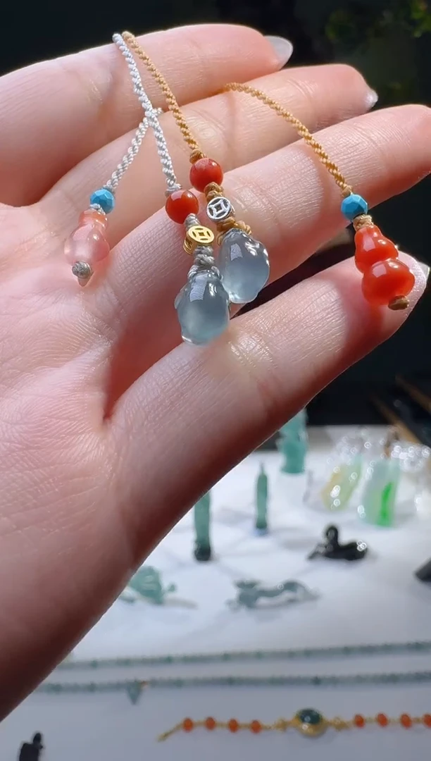 【闪购商品】翡翠颈饰未镶嵌天然A货翡翠多样性发1金蝉