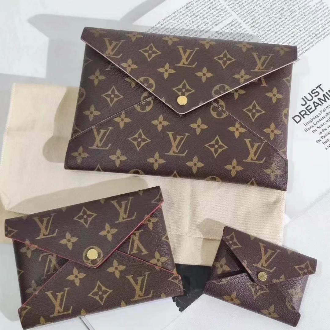 99新 LouisVuitton/路易威登 GGS三合一信封包老花金扣85538479
