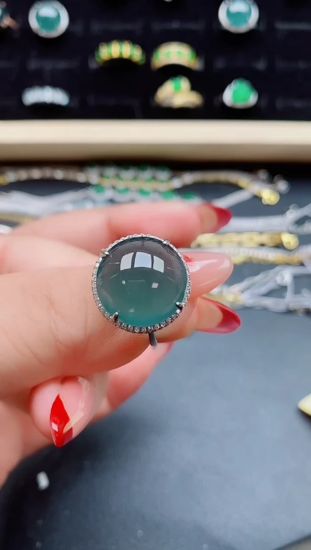 【闪购商品】翡翠戒指银S925镶嵌50850