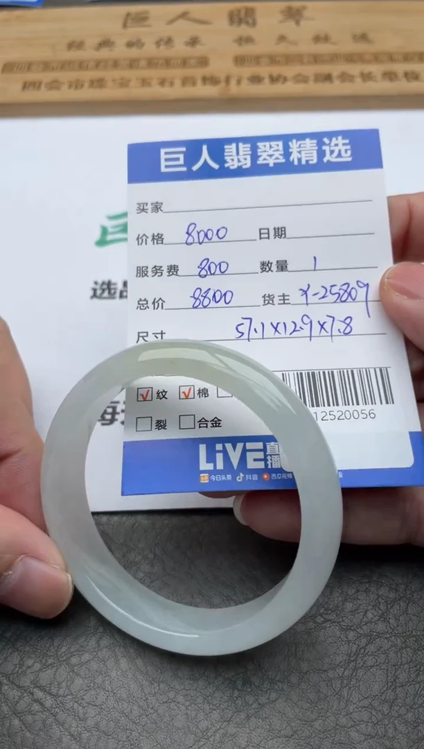 颈饰未镶嵌翡翠手镯多人-12520056