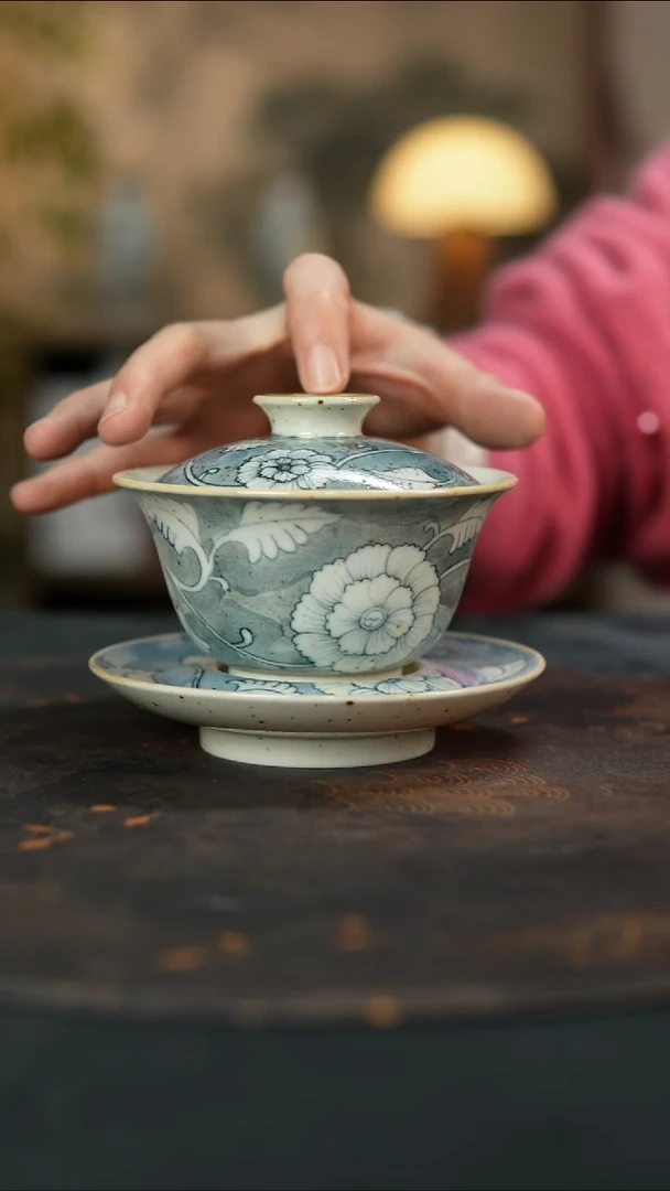 景德镇陶瓷杯碗柴烧多人