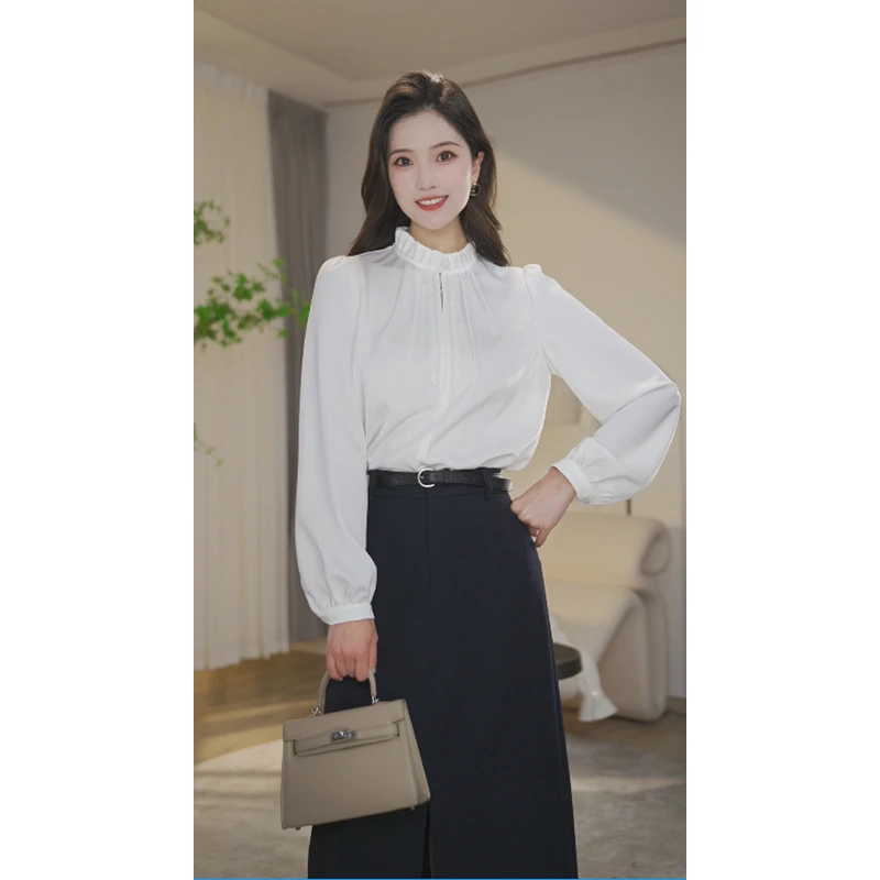 【婷婷甄选】欧若风新春衬衫女长袖2025年新款8591323法式气质衬衣