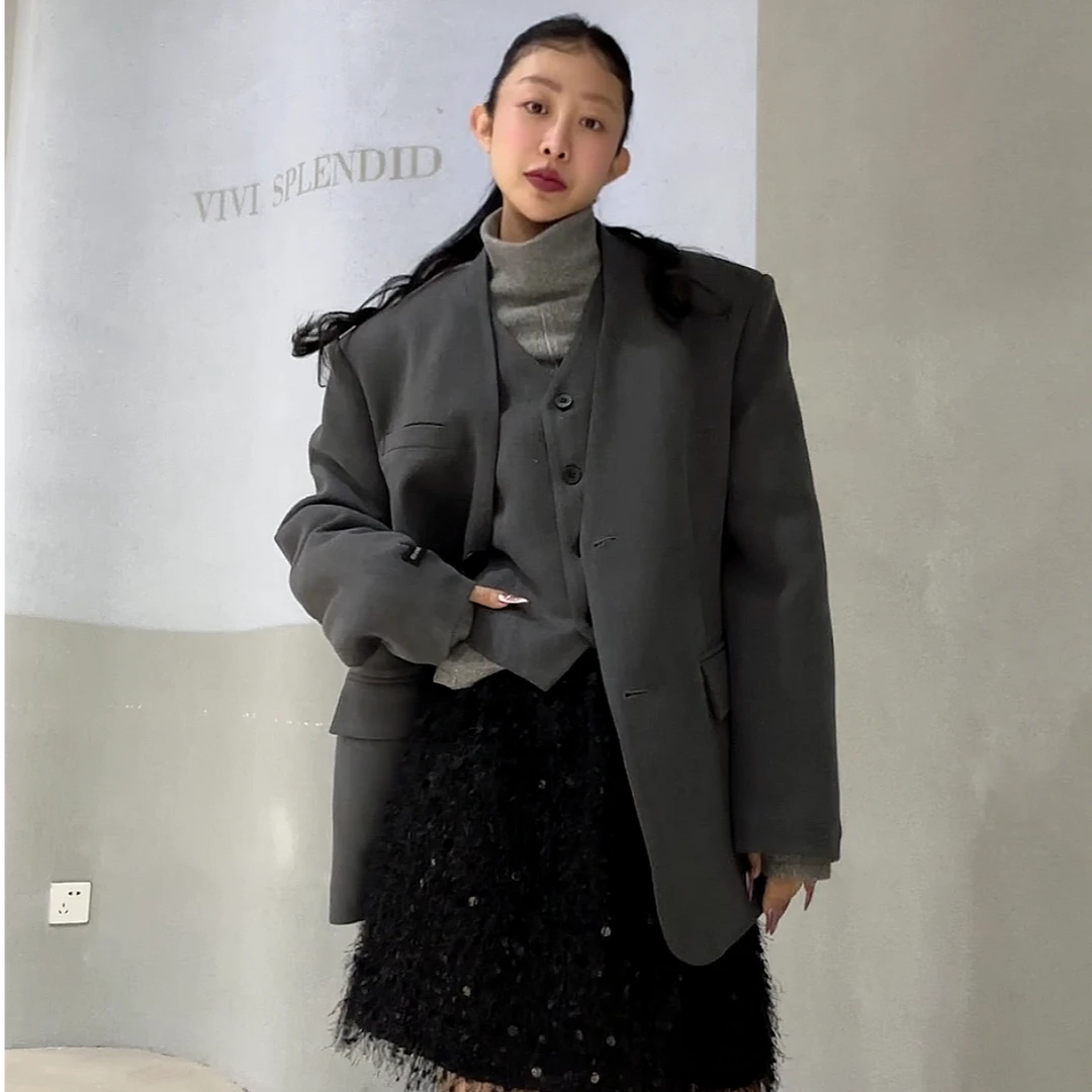 19760#（定制NO退NO换）2025新年限定帅气加棉西装