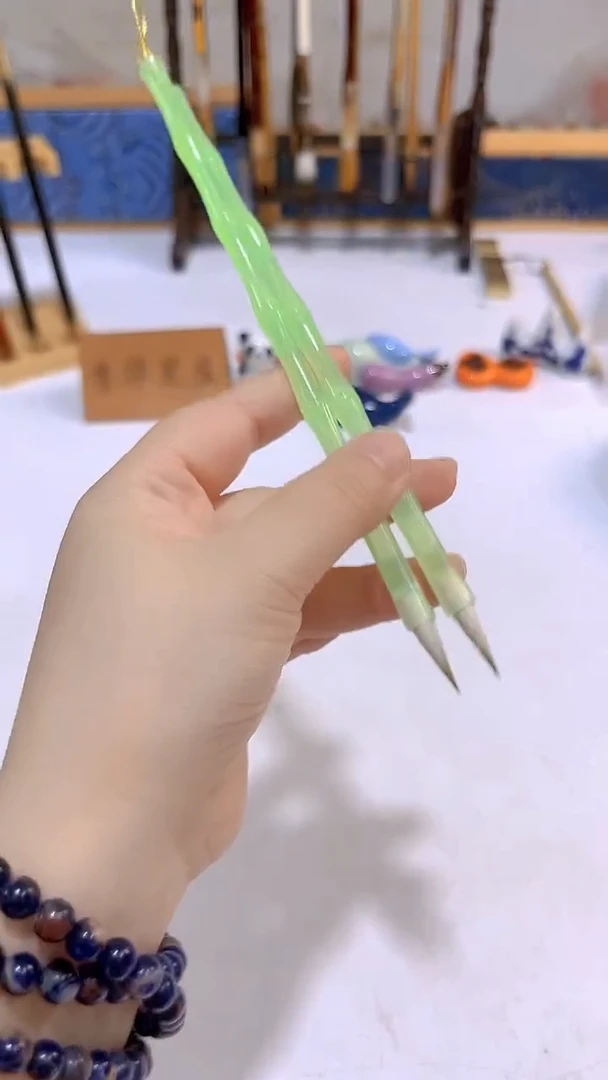 下播福利绿杆竹节小楷2支