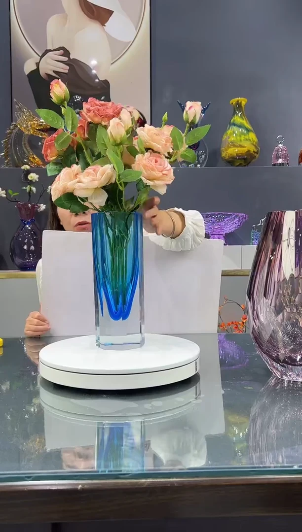 手工艺品琉璃 水晶琉璃花瓶1个微瑕