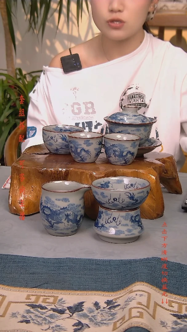 简装家用款6件套 老陶泥开片纹陶瓷茶具