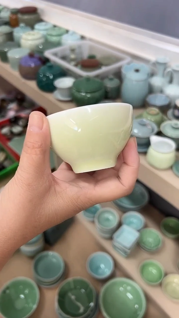 龙泉云间青瓷小米茶器