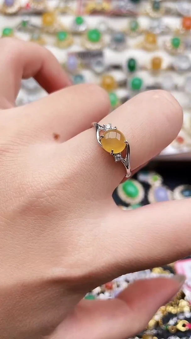 银S925镶嵌戒指翡翠145