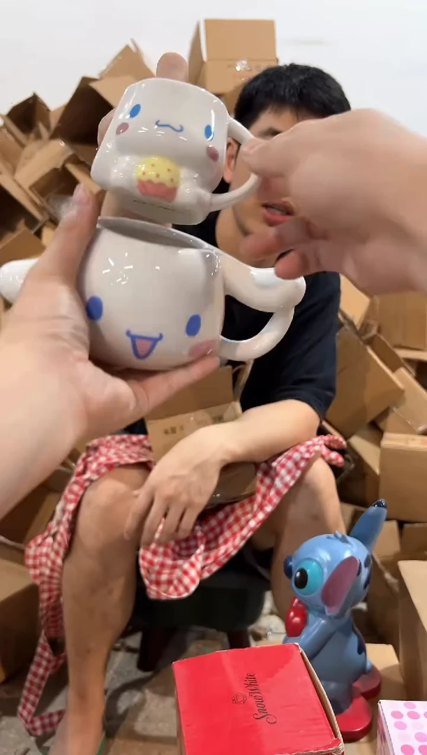 瓷片小号玉桂狗头杯加老款一口杯