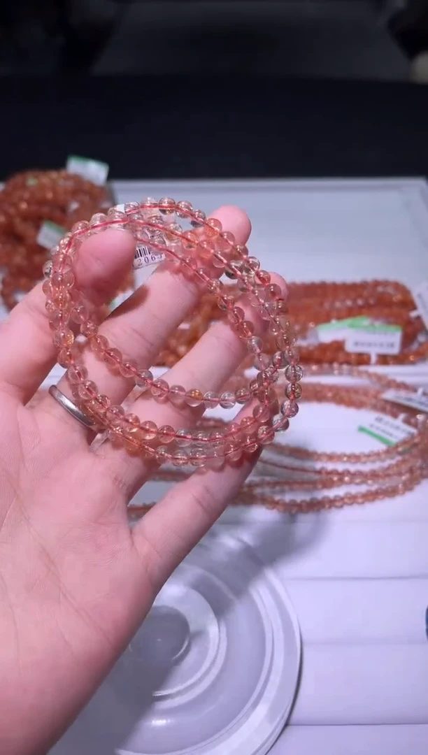 未镶嵌手链长石X104-5mm金太阳多圈-多样性发其一