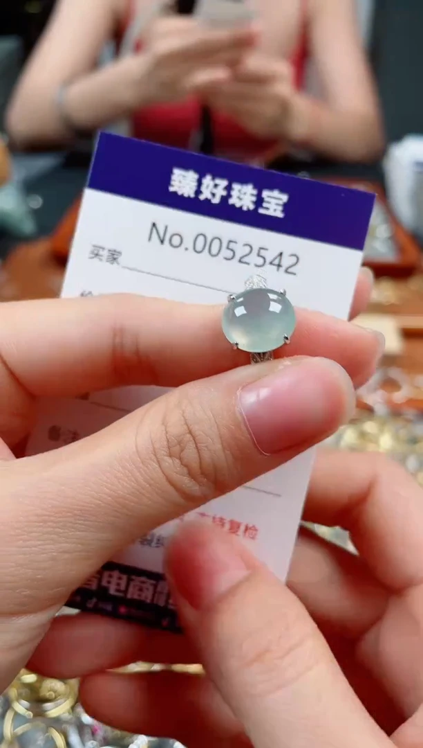 翡翠戒指银S925镶嵌·