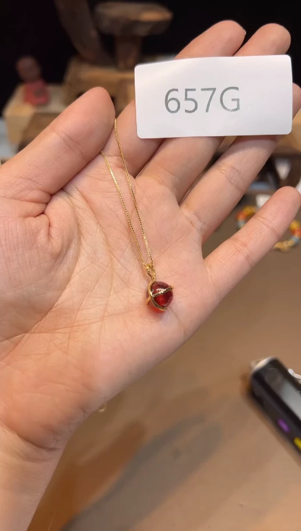 【闪购商品】玛瑙/玉髓吊坠(赠链)银S925镀金镶嵌项链@@