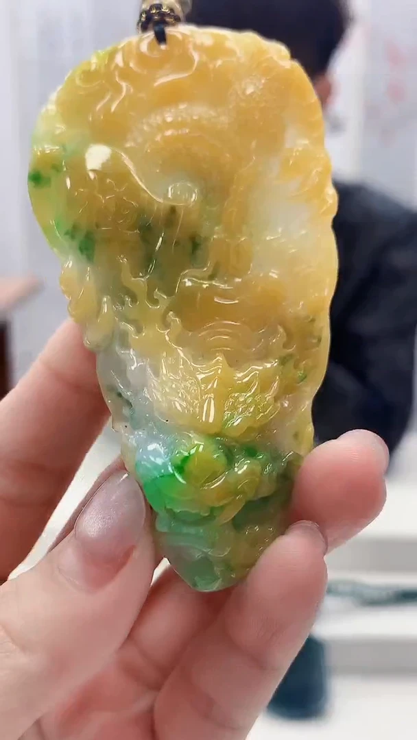 定制翡翠未镶嵌5159lr-毛货挂件90