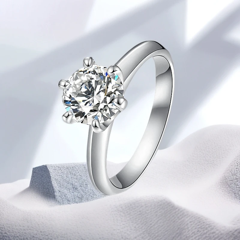 TF六爪 18K金30分镶口戒指托空托 钻石海洋（定制）