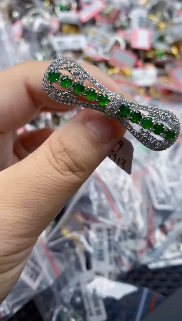 翡翠戒指银S925镶嵌3333    7