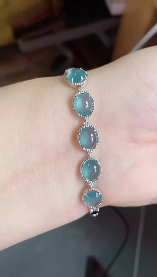 银S925镶嵌戒指翡翠1