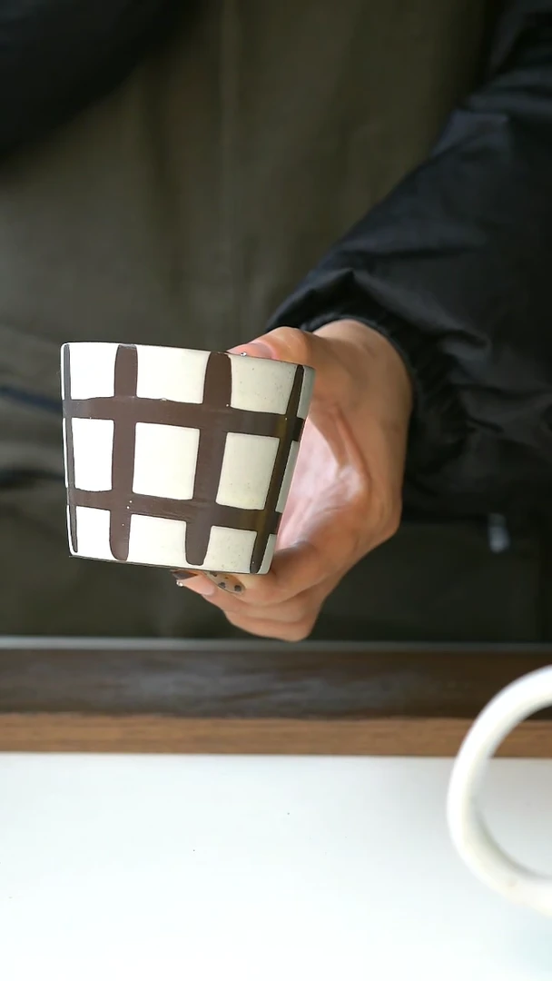 【闪购商品】陶瓷巧克力华夫格猪口杯@4-2@