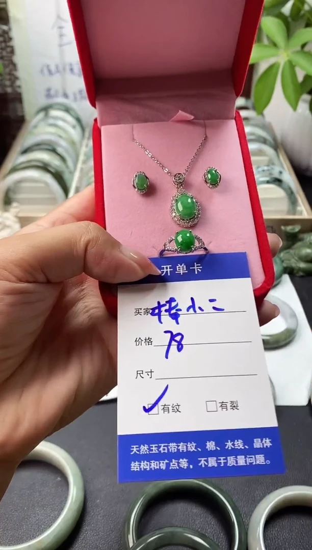 颈饰未镶嵌翡翠棒*二翡翠吊坠#4