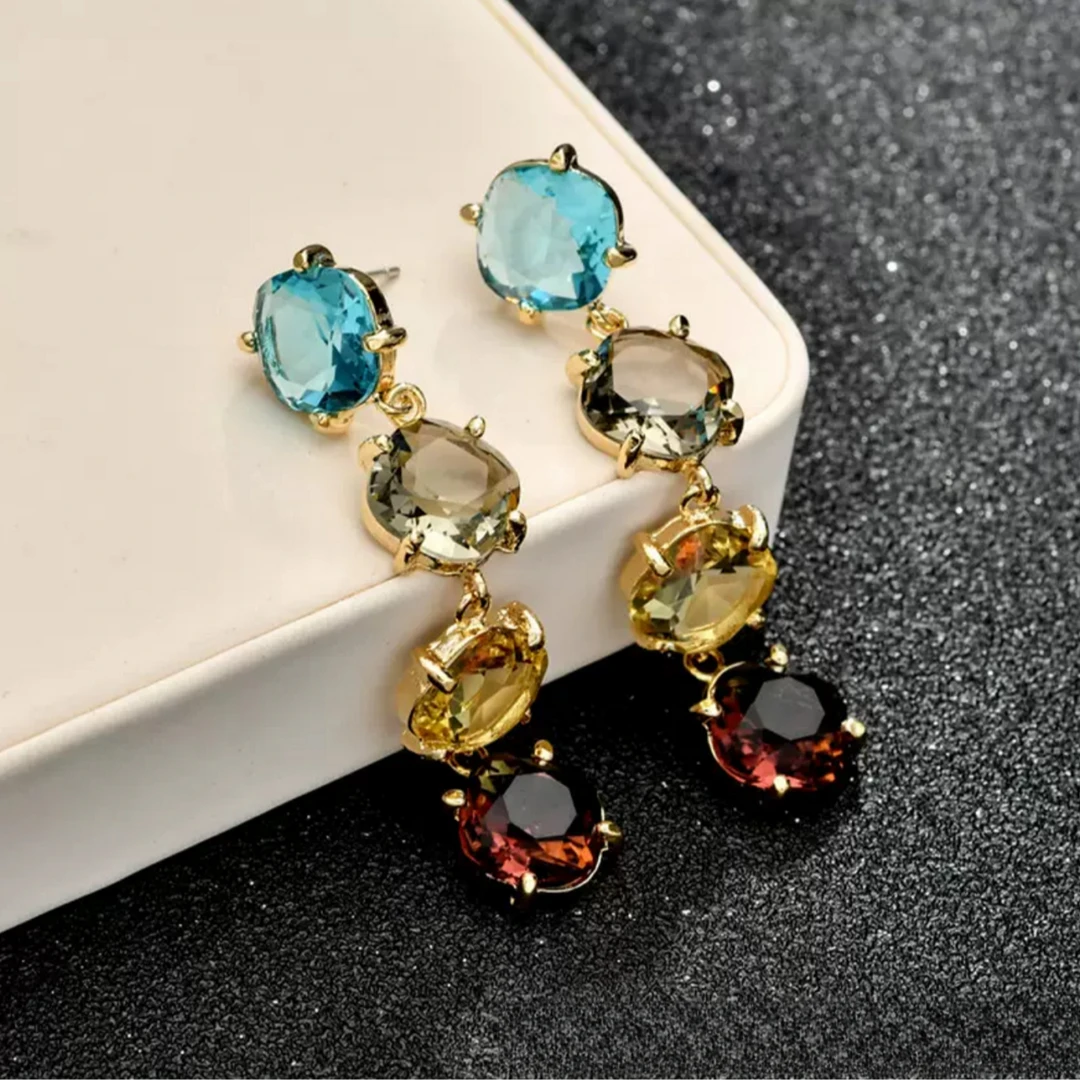 【容儿专属】气质蓝色轻奢时尚百搭复古耳环