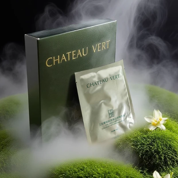 CHATEAU VERT（绿色城堡）三型重组胶原蛋白抗皱面膜33ml*5片*2盒