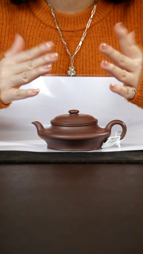 茶壶紫砂虚扁天青泥200cc